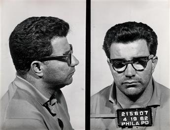 (AMERICAN CRIME) Thick white binder containing 400 mug shots of men and women who were picked up in Philadelphia for a range of petty c